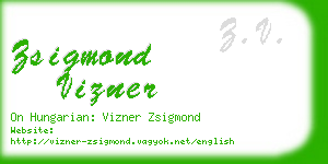 zsigmond vizner business card